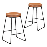 Temple &amp; Webster 65cm Eleanor Faux Leather Barstools