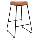 Temple &amp; Webster 65cm Eleanor Faux Leather Barstools