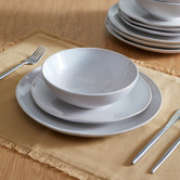 Temple &amp; Webster 12 Piece Glazed Ceramic Dinner Set