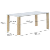 Temple &amp; Webster Ronan Marble Dining Table