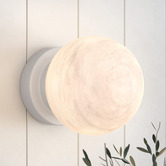 Temple &amp; Webster Kora Alabaster-Look Wall Light