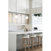 Temple &amp; Webster Leah Steel &amp; Glass Pendant Light