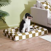 Temple &amp; Webster Check Arlo Memory Foam Dog Bed