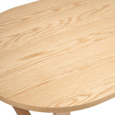 Temple &amp; Webster 190cm Oval Ski-Leg Oak Wood Dining Table