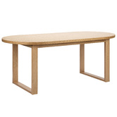 Temple & Webster 190cm Oval Ski-Leg Oak Wood Dining Table
