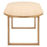 Temple &amp; Webster 190cm Oval Ski-Leg Oak Wood Dining Table