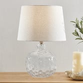 Temple &amp; Webster Windsor Dimpled Glass Table Lamp