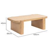 Temple &amp; Webster Wesley Premium Oak Wood Coffee Table