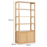Temple &amp; Webster Shanley Oak 5 Tier Bookshelf