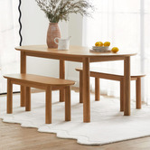 Temple &amp; Webster 4 Seater Cannes Dining Table &amp; Bench Set