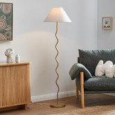 Temple &amp; Webster Lyon Metal Wave Floor Lamp
