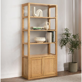 Temple &amp; Webster Shanley Oak 5 Tier Bookshelf