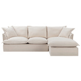 Temple &amp; Webster Removable Slipcover Set Only for Softy 3 Seater with Chaise
