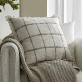 Temple &amp; Webster Romie Hand-Loomed Cotton Cushion