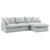 Temple &amp; Webster Removable Slipcover Set Only for Softy 3 Seater with Chaise