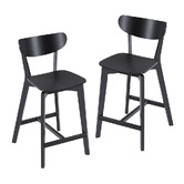 Temple &amp; Webster 65cm Larsen Rubberwood Barstools
