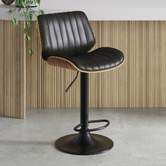 Temple &amp; Webster Barcelona Mid Back Adjustable Barstool