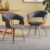 Temple &amp; Webster Bentwood Upholstered Dining Chairs