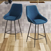 Temple &amp; Webster 67cm Nappa High Back Barstools