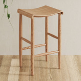 Temple &amp; Webster 65cm Kobe Ash Wood Barstool
