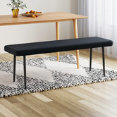 Temple &amp; Webster Brahms 2 Seater Velvet Dining Bench