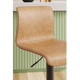 Temple &amp; Webster Boston Faux Leather Adjustable Bar Stools