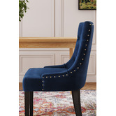 Temple &amp; Webster Navy Windsor Velvet Dining Chairs