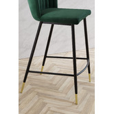 Temple &amp; Webster 67cm Green Venus Velvet Bar Stools