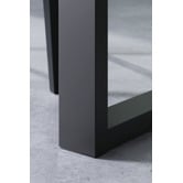 Temple &amp; Webster Black Ski-Leg Oak Wood Dining Table