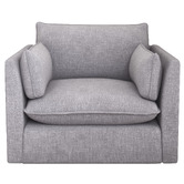 Temple &amp; Webster Malibu Upholstered Swivel Armchair
