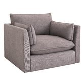 Temple &amp; Webster Malibu Upholstered Swivel Armchair