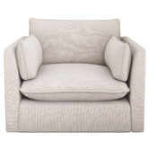 Temple &amp; Webster Malibu Upholstered Swivel Armchair