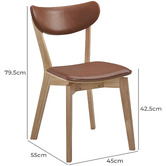 Temple &amp; Webster Larsen Faux Leather Dining Chairs