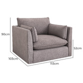 Temple &amp; Webster Malibu Upholstered Swivel Armchair