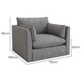 Temple &amp; Webster Malibu Upholstered Swivel Armchair