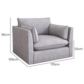 Temple &amp; Webster Malibu Upholstered Swivel Armchair