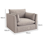 Temple &amp; Webster Malibu Upholstered Swivel Armchair