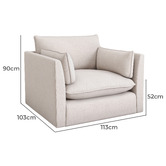 Temple &amp; Webster Malibu Upholstered Swivel Armchair