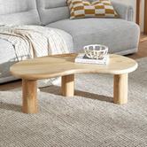 Temple &amp; Webster Rowan Curved Mango Wood Coffee Table