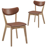 Temple &amp; Webster Larsen Faux Leather Dining Chairs