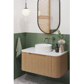 Temple &amp; Webster Airlie 900mm Wall Hung Single Vanity with Quartz Stone Countertop