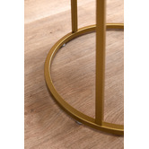 Temple &amp; Webster Zoey Travertine-Look Side Table