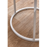 Temple &amp; Webster Zoey Travertine-Look Side Table