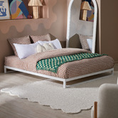 Temple &amp; Webster White Brienne Steel Bed Frame