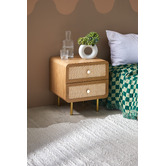 Temple &amp; Webster Maxine 2 Drawer Bedside Table