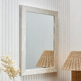 Temple &amp; Webster Travertine-Look Wall Mirror