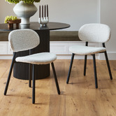 Temple &amp; Webster Millie Boucle Dining Chairs