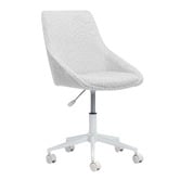 Temple &amp; Webster White Nappa Office Chair