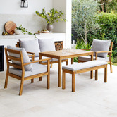 Temple &amp; Webster 6 Seater Almora Outdoor Lounge Dining Set