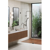 Temple &amp; Webster Clovelly Brushed Nickel Shower/Bath Wall Mixer